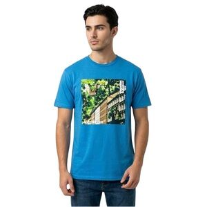 RVCA The Balance of Opposites Blue Shirt Size Medium